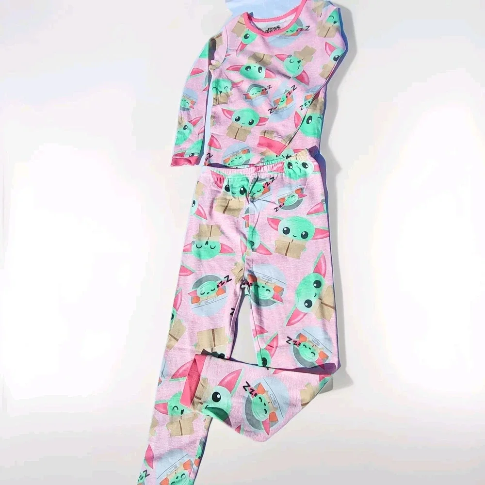 Grogu Baby Yoda‎ 2pcs Pajama Set Size 6 Girls Pink Star Wars The Mandalorian
